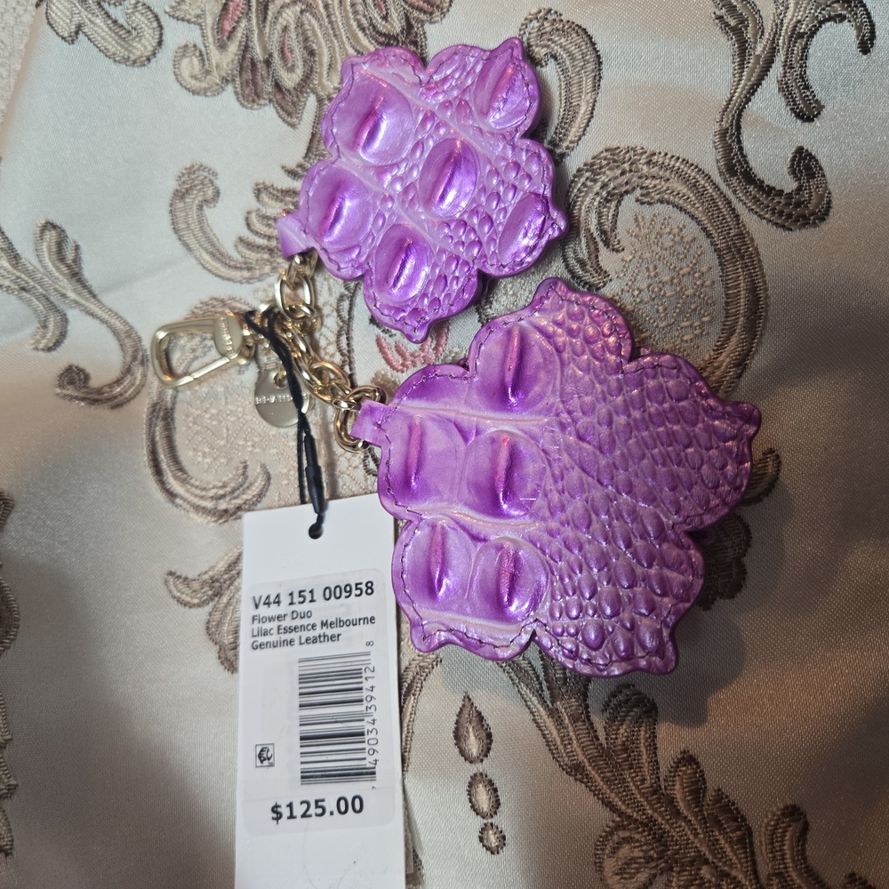 Brahmin Lilac Essence Double Flower Bag/Purse Charm - Picture 5 of 5